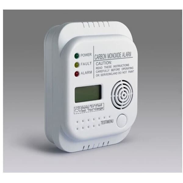 Fristående kolmonoxiddetektor – Batteridriven – Temperaturdisplay – 85 dB hörbart larm