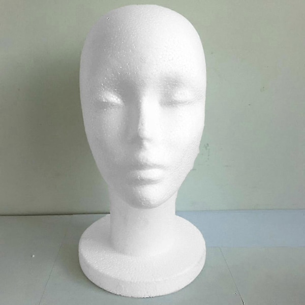 Skum Mannekänghuvud Modell Solglasögon Glasögonställ Hatt Keps Displayhållare Headset Mannekänghuvud D