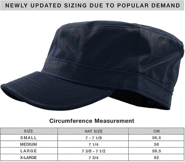 Army Cap Basic Hverdag Militær Stil Hatt Navy