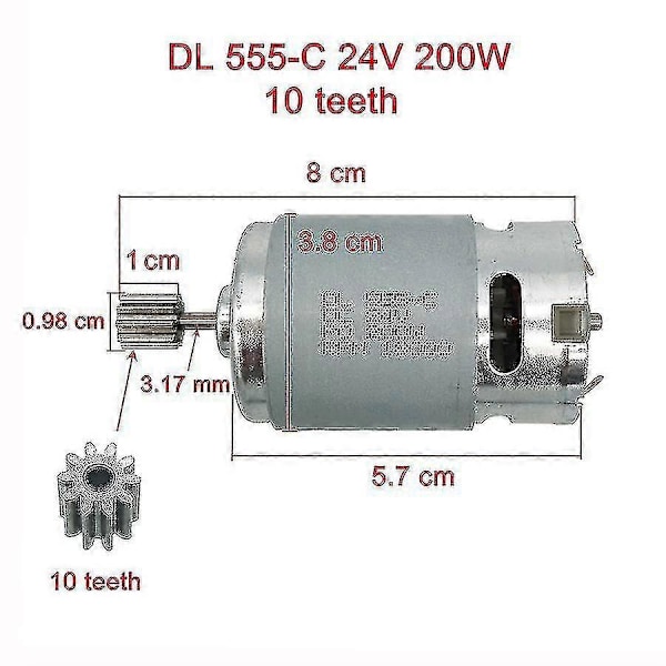 Elektrisk børnebil 24V 200W motor, højhastigheds højeffekt motor 555 24V 30000 omdr./min til børns køretur