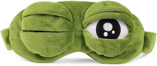 1 st Söt Ledsen 3D Groda Ögonmask Sovmask (Elastiskt band)