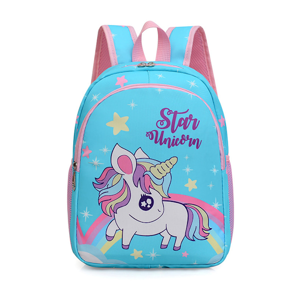 Ny tecknad Unicorn skolväska Student söt ryggsäck blue