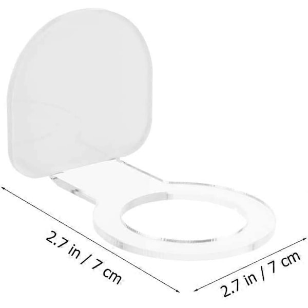 2-pack Baseball Rack Akryl Väggfäste Softball Rack Basebollträ Väggfäste Display Rack Stativ Hängande Rack Stativ för Horisontell Visning 7,6x7cm