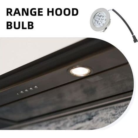 Sæt med 2 LED-spotlights til emhætter, energibesparende erstatningspærer til emhættebelysning, nem installation over kogeplader.