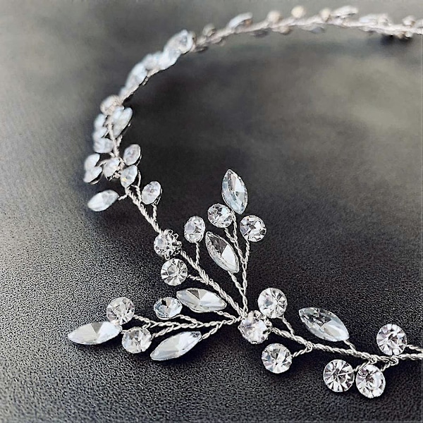 Brud Bryllup Krystall Hårranke Sølv Rhinestone Hårpynt (sølv)