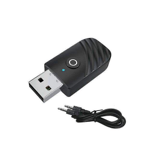 Trådløs USB Bluetooth 5.0 Audio Transmitter Receiver 3i1 Adapter Til PC TV Bil