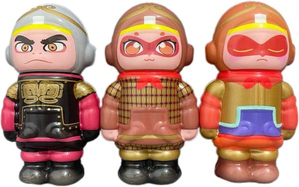 6-pack Monkey King Kläm Dekompressionsleksak Långsam Återhämtning Dekompression Tecknad Ornament Modell