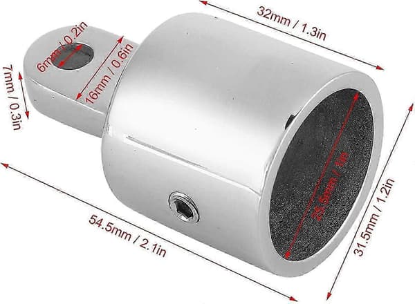 Båd Øje Endestykke Rustfrit Stål Øje Endebeslag Til Båd Bimini Top Hætte Beslag Hardware 22mm 2 stk