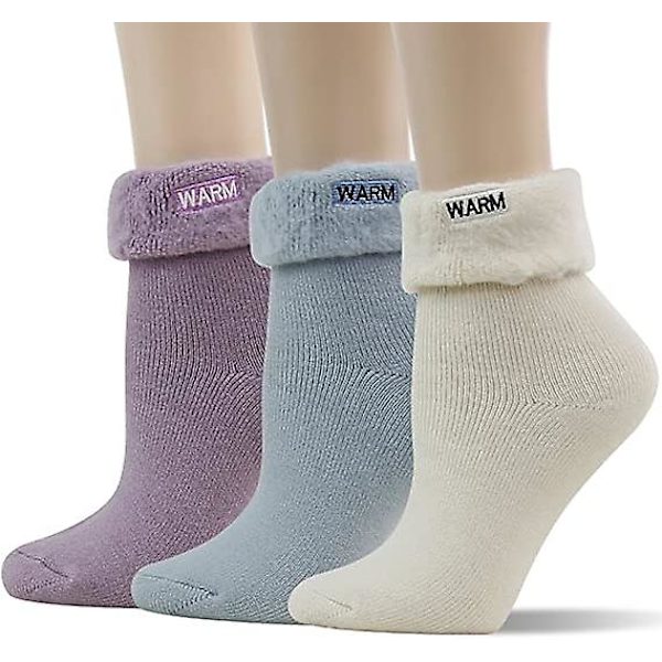 Varma thermal för kvinnor - Tjocka varma isolerade strumpor - Varma vinterstrumpor för kallt väder