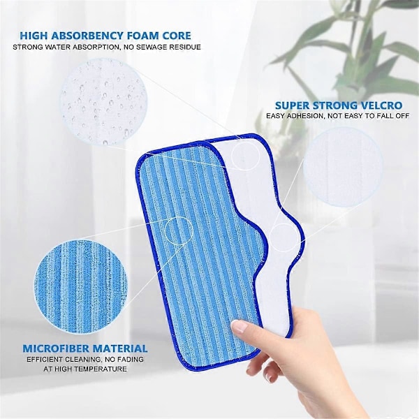 10 stk. Premium Mikrofiberkluter, for Dupray Neat Steam Cleaner, Slitesterke, Gjenbrukbare og Maskinvaskbare