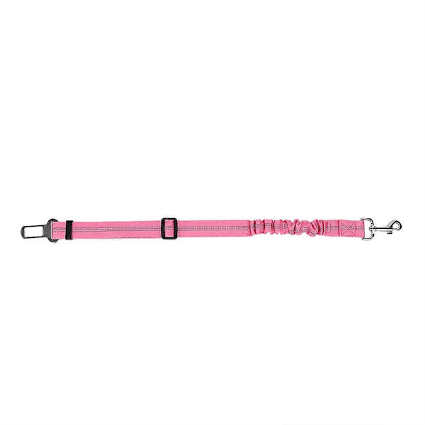 Justerbart Reflekterande Elastiskt Bilbälte för Hund och Katt (Rosa)