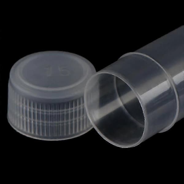 100 st 5 ml plastprovrör skruvlockflaskor för skolans kemi