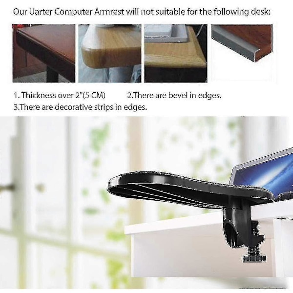 Datorarmstöd för skrivbord och stol, förlängare för dator