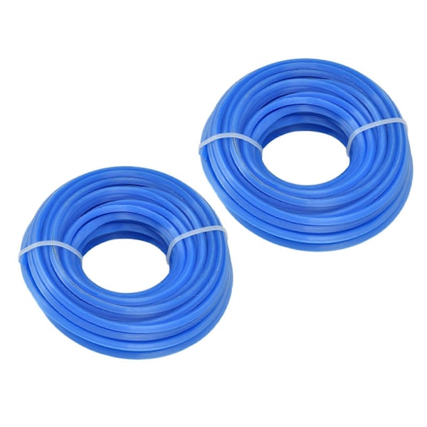 2 STK 4MM Trimmersnøre Blå Nylon Trimmersnøre Plæneklipper Tilbehør til Husqvarna 10m / 32.8ft