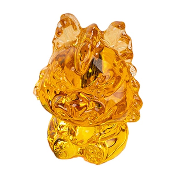 Mini Kristall Drakfigur Samlarobjekt Konstglas Djur Prydnad Dekoration för Kontorsbord Hem Sovrum Vardagsrum