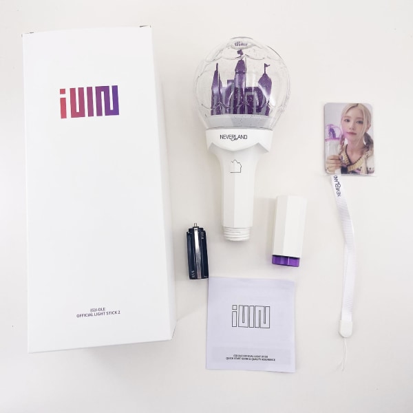 Ny Kpop Gidle Lightstick Ver.2 Korea (g)i-dle Light Stick Version 2 1 Castle Concert Lamp Party Flash Med Fotokort Present ver.2 with 5cards