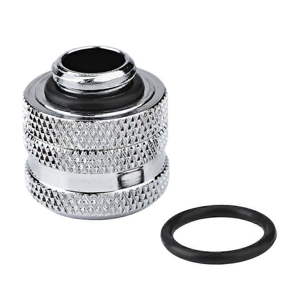 Vandkølingskompressionsfitting til stift akrylrør 10 * 14 mm (Sølv)