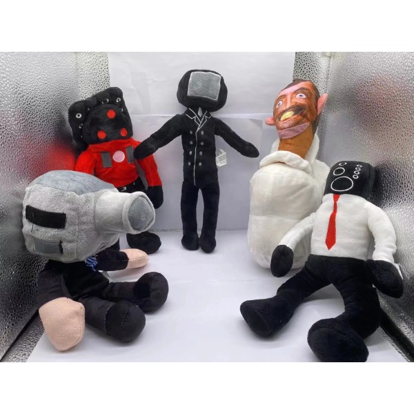 28cm Skibidi Toalett Plyschleksak Ny Skibidi Doll Mjukleksak Skibidi Ja Ja Dop Bop Camara Kamera Man Plyschleksak Auburn