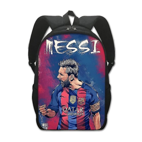 Messi Perifer Skolväska Polyester Ryggsäck Print style 6