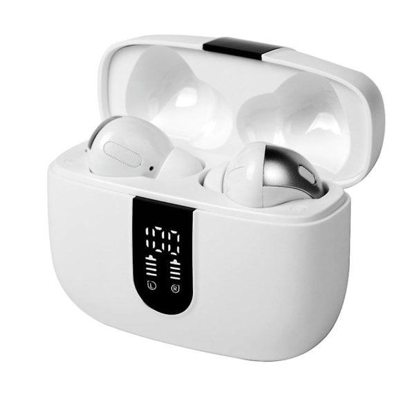 Bluetooth hörlurar True Wireless Earbuds Led Power Display-hörlurar med trådlöst case In-ear-hörlurar med mikrofon Sky white