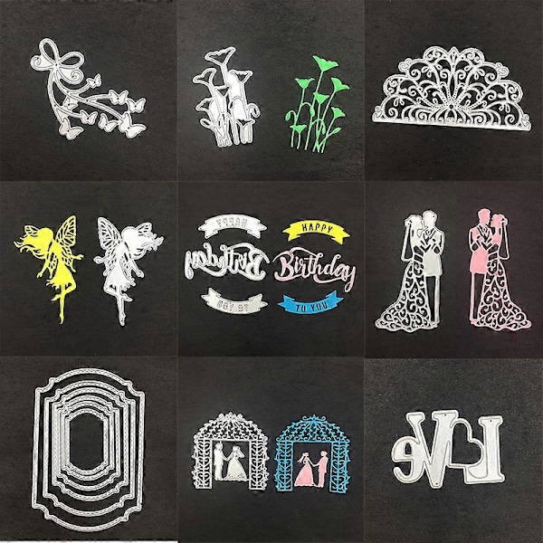 Æskeskæringsforme Æsker Scrapbooking Skæringsforme Gave til Scrapbog Papir Album Prægning Kort Håndværk