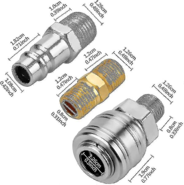 Lufttryksregulator Trevejsventil 175psi 12bar 1/4 Tomme Lufttryksmåler Regulator Til Kompressor (ny 3-vejsventil)-jie