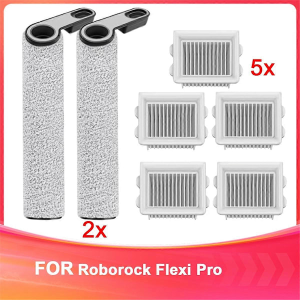 Roborock Flexi Pro -märkä- ja kuivaimurin rullaharja ja suodatinvaraosat