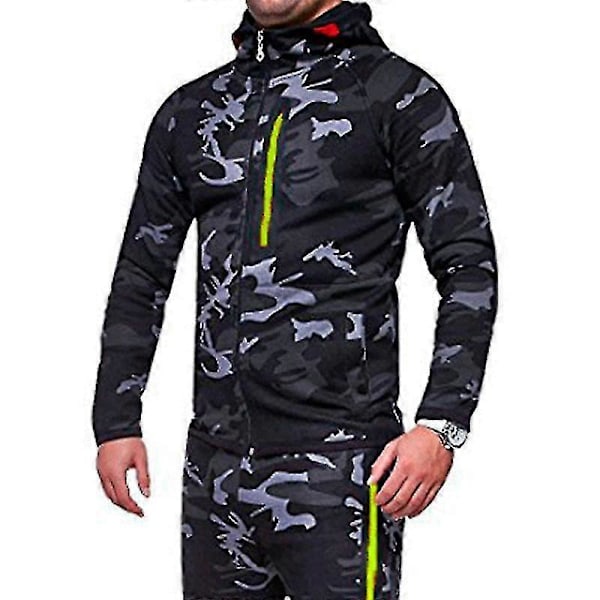 Herre Treningsdrakt Joggingbukser Fitness Hoodie Bunnbukser Bukser Jogging Sweat Suit