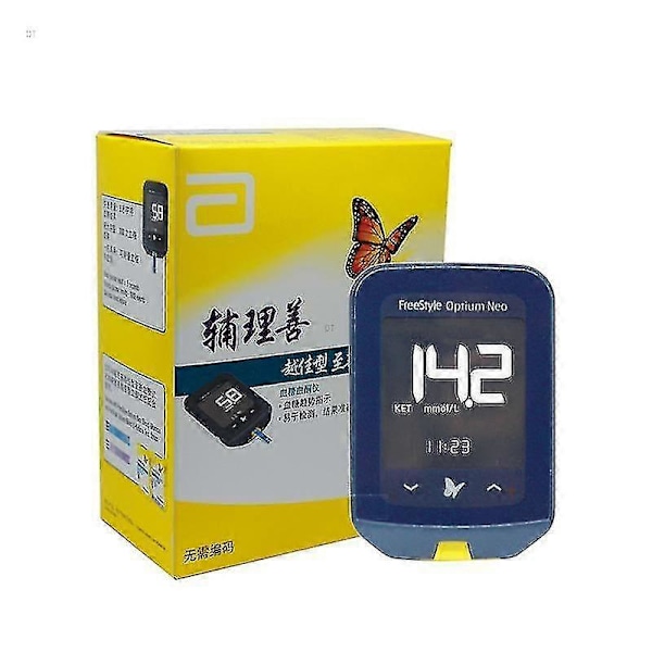 Abbott Freestyle Ketonmätare Glukosmaskin Diabetisk Blodsocker Diabetes Glukometer Testremsor 100 Lansetter Ketonmätare-jie