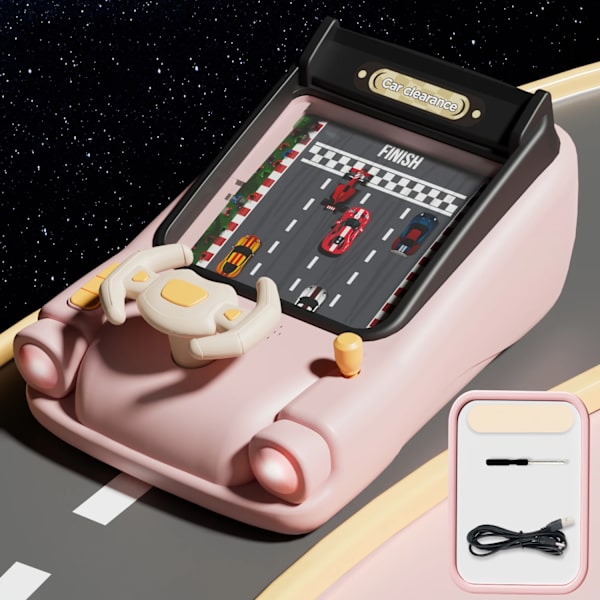Barn Racing Äventyrsspel Machine Game Pojkar och flickor simulerade att köra ett bilpussel Blue