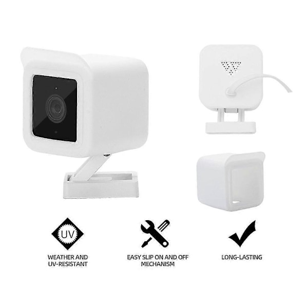 Silikonskal Kameraskydd För Wyze Cam V3 Kamera Vit