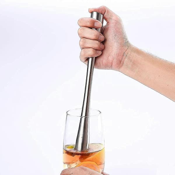 Cocktail Muddler i rustfritt stål, lengre modell, profesjonelt laget bartender blender barverktøy