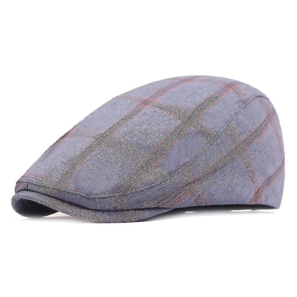 Rutig basker cap Sommarsolhatt för herr Flat Cap Basker herr