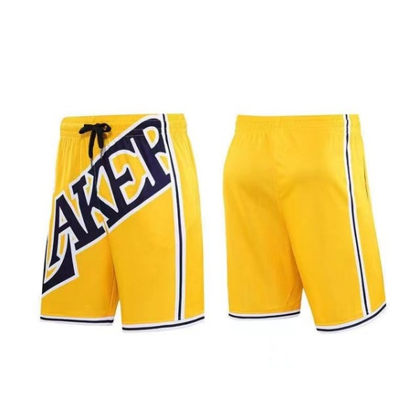 Basketshorts för män Lösa Quick Dry Beach Shorts yellow 2XL