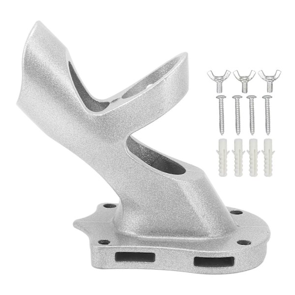 Flaggfäste Justerbart 45 Grader Aluminiumlegering Starkt Rostfritt 3 Håls Flaggstångshållare Silver