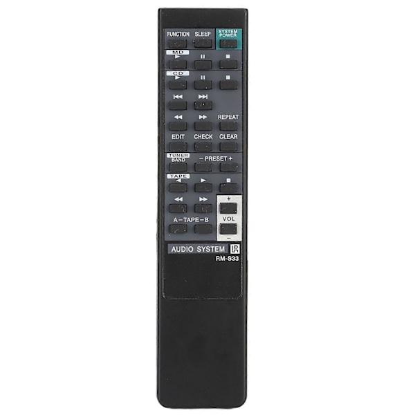 RMS33 Fjärrkontroll Universell Ersättnings-TV-fjärrkontroll för HCDH801 MHCS30 Ljudsystem