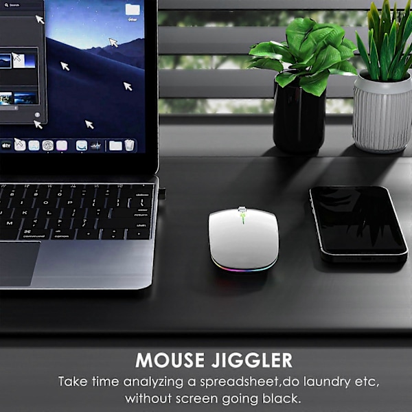 Mouse Jiggler Anti-Hibernate Auto-Move Cursor Virtuel Trådløs Bluetooth Mus Forhindrer Computerlås