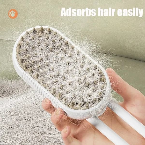 Kattborste, Pälsborste, Cloud Care Husdjursborste (Vit + Brun)