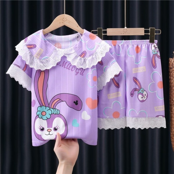 Anime Sanrios Series Kids Kortärmad Pyjamas Set Cartoon Summer style 5 20 (155-160cm)