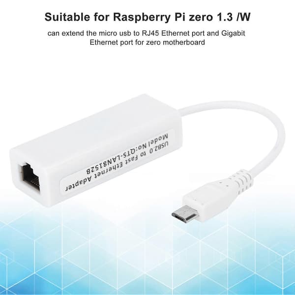 Nätverkskortsadapter Micro USB till RJ45 Ethernet-port för Raspberry Pi Zero 1.3/W Moderkort