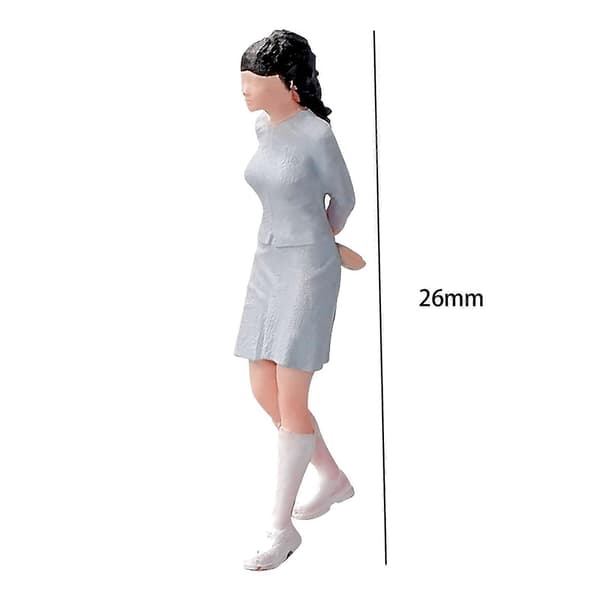1/64 Miniature Piger Figurer Håndmalet Figur til Eventyrhave Layout