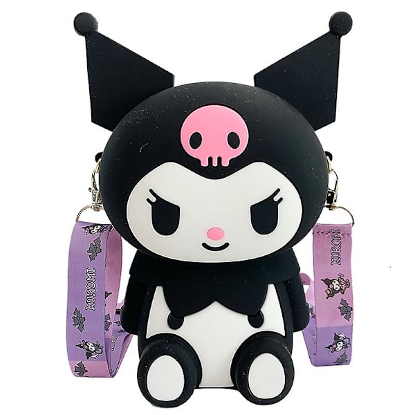 Anime Cartoon Kuromi Silikonväska Messenger Bag Barnväska black A