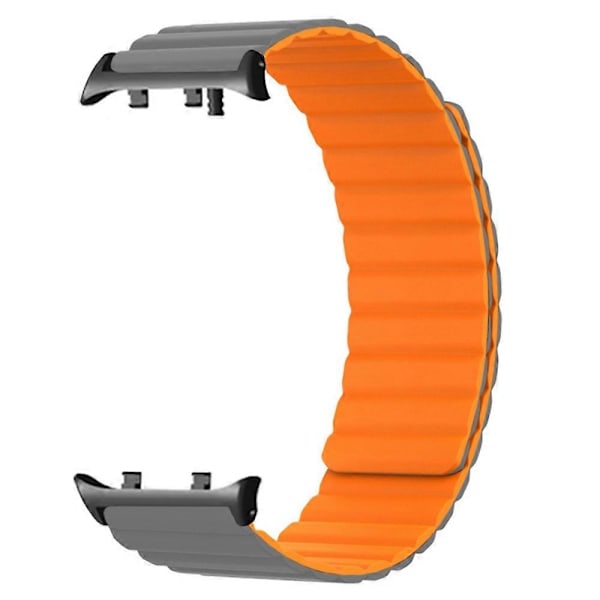 Til Huawei Watch D2 Silikone Urrem Magnetisk Udskiftningsrem - Grå Orange