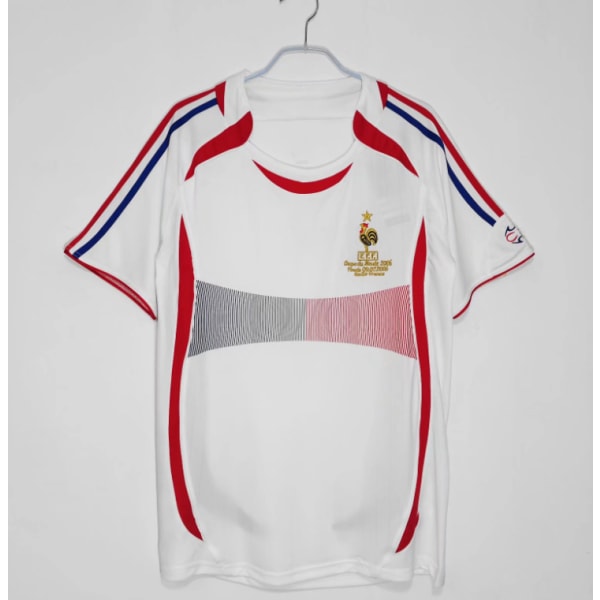 2006 säsong borta Frankrike retro jersey träningsuniform T-shirt Cantona NO.7 L