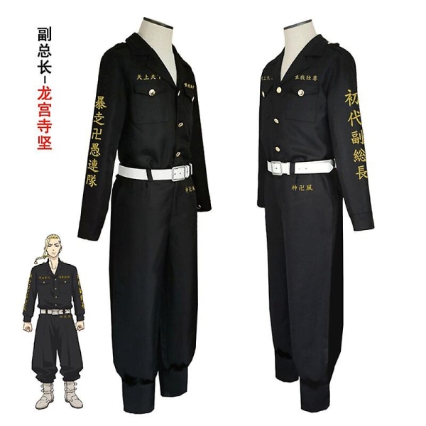 Anime Tokyo Revengers Ken Ryuguji Tokyo Manji Gang Cosplay kostymskjorta Byxuniform Draken Manjiro Sano Halloween Cosplay L