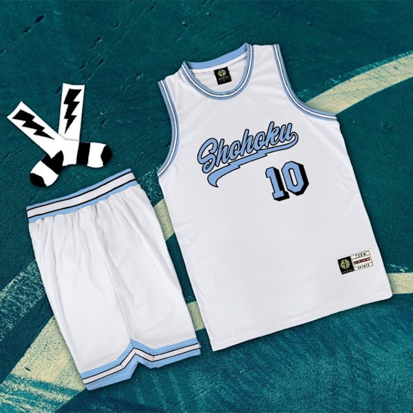 Basketkläder för män för kvinnor Basketuniformer Sportkläder White Blue L(170 175cm)