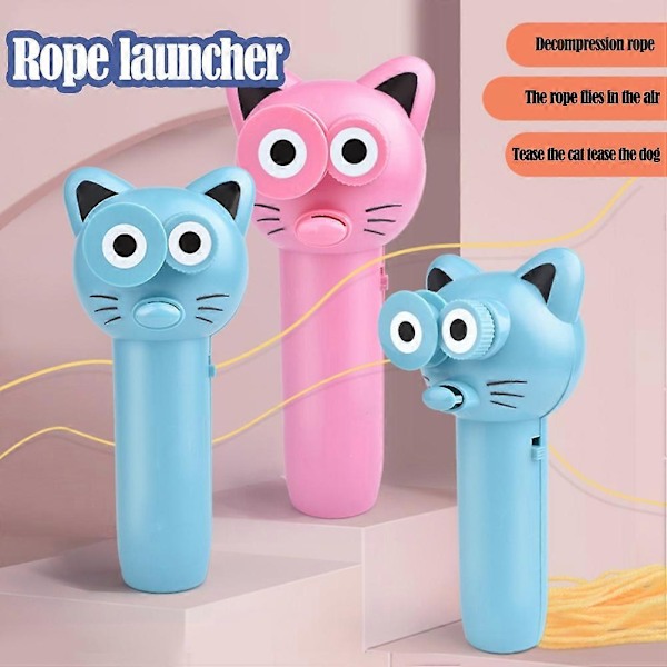 Tau Launcher Propell med Tau String Kontroller Bærbar Morsom Elektrisk Leke Festspill Gave for Alle Aldre