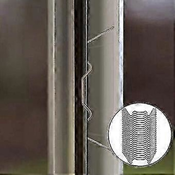 100 (50 Drivhusglass W Wire Clips og 50 Drivhusglass Z Overlap Clips) Stk Rustfritt Stål Drivhus Glassrute Festeklips (med