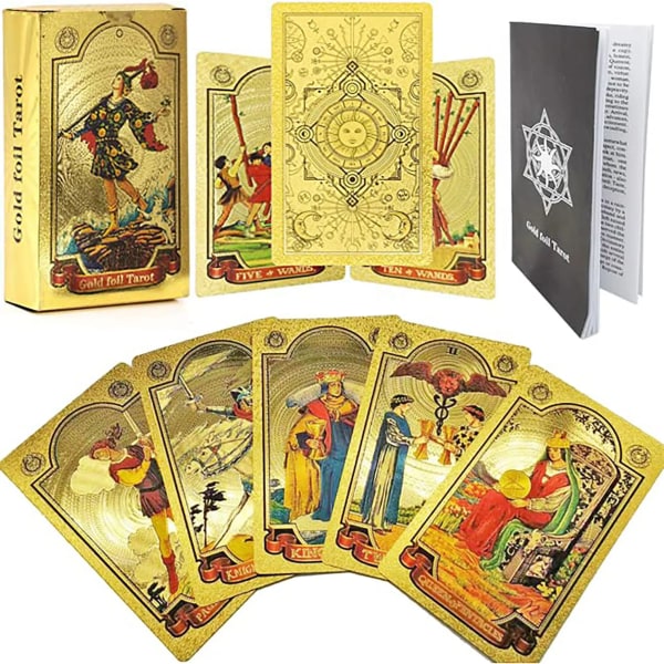 Klassiska tarotkort och bokset för nybörjare