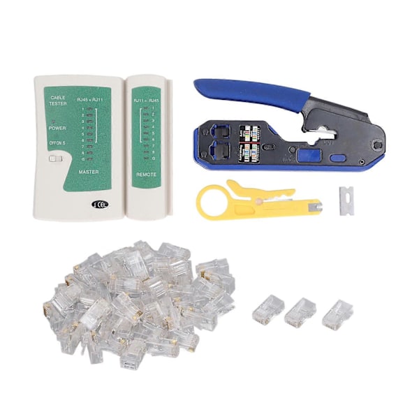 RJ45 Puristustyökalu Ethernet-verkkokaapelin puristin johdonkuorija leikkuri Cat5 Cat6:lle
